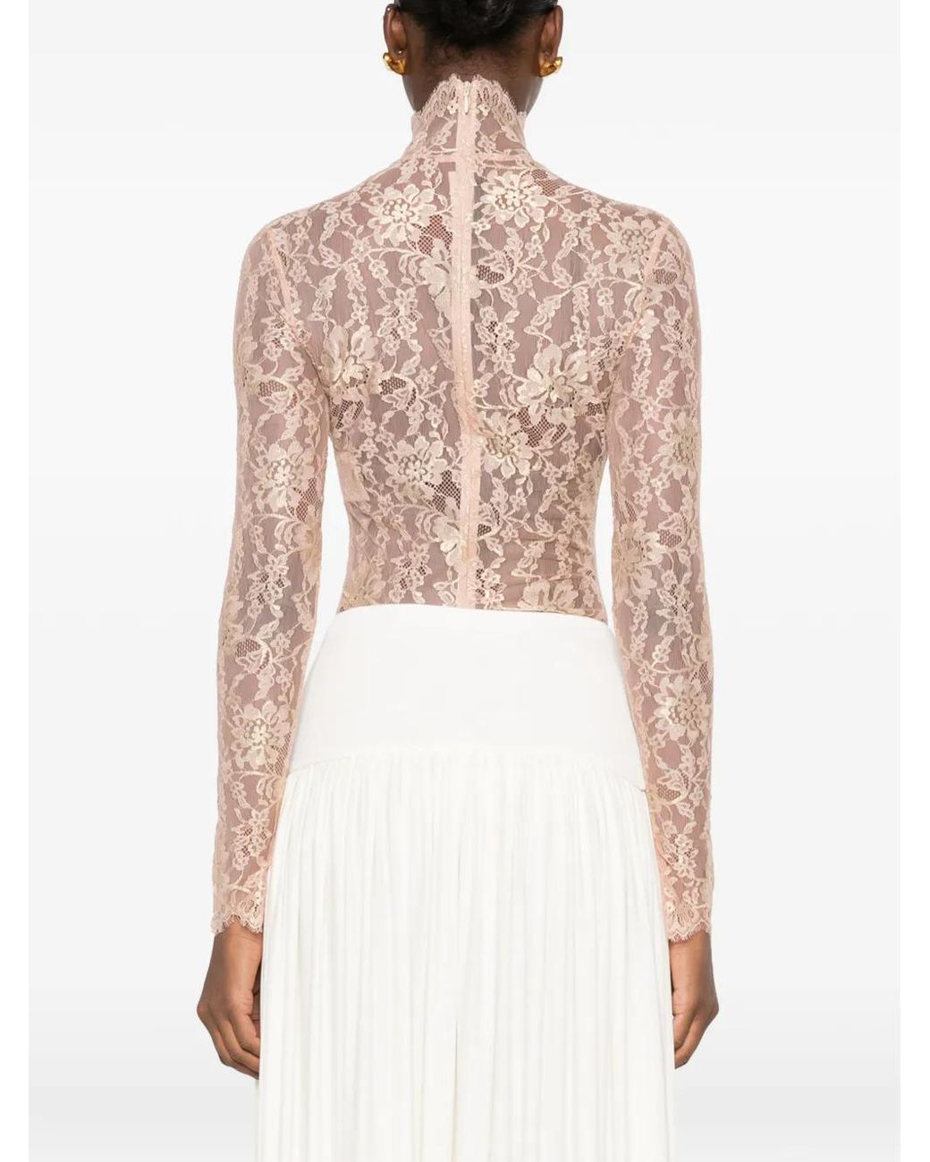 Valentino Garavani White Lace Bodysuit