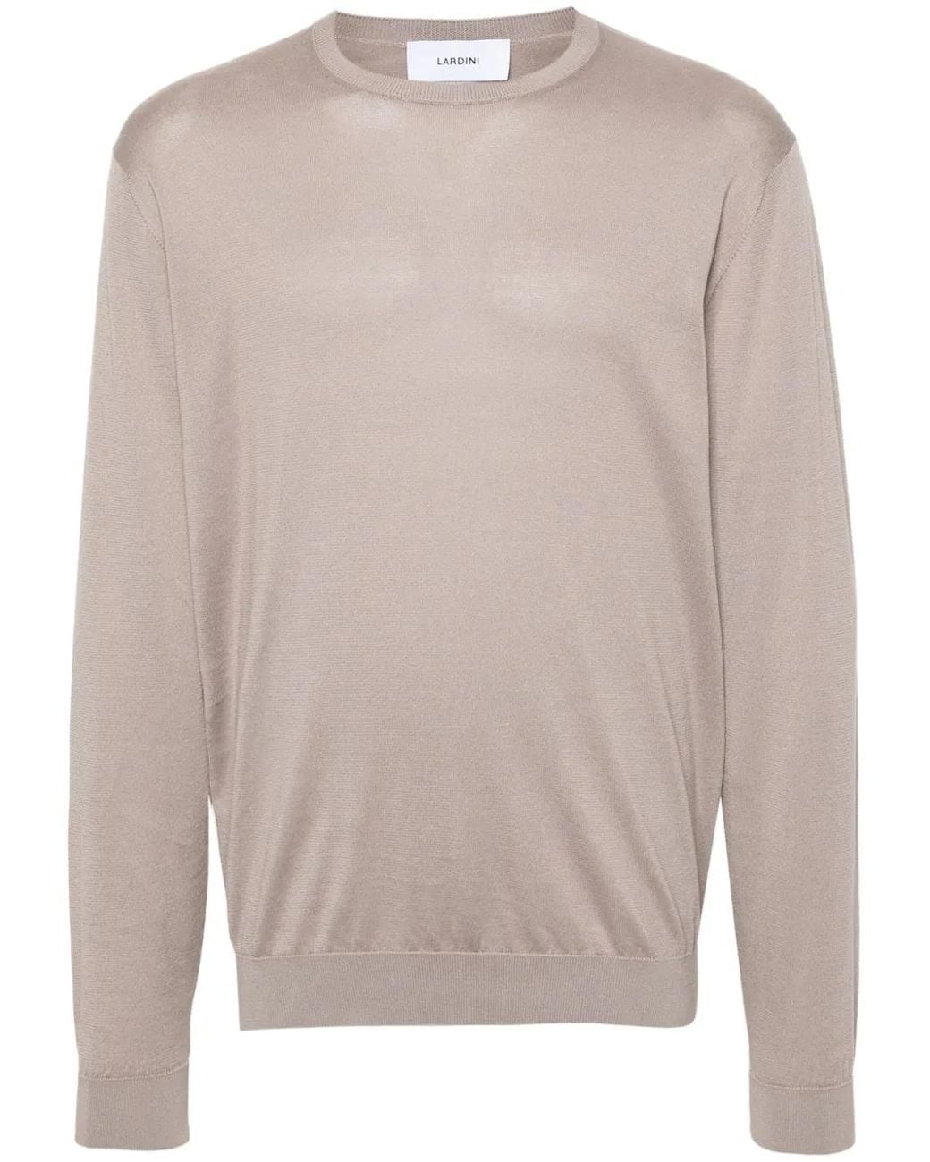 Lardini Gray Cotton Knitted Jumper for men