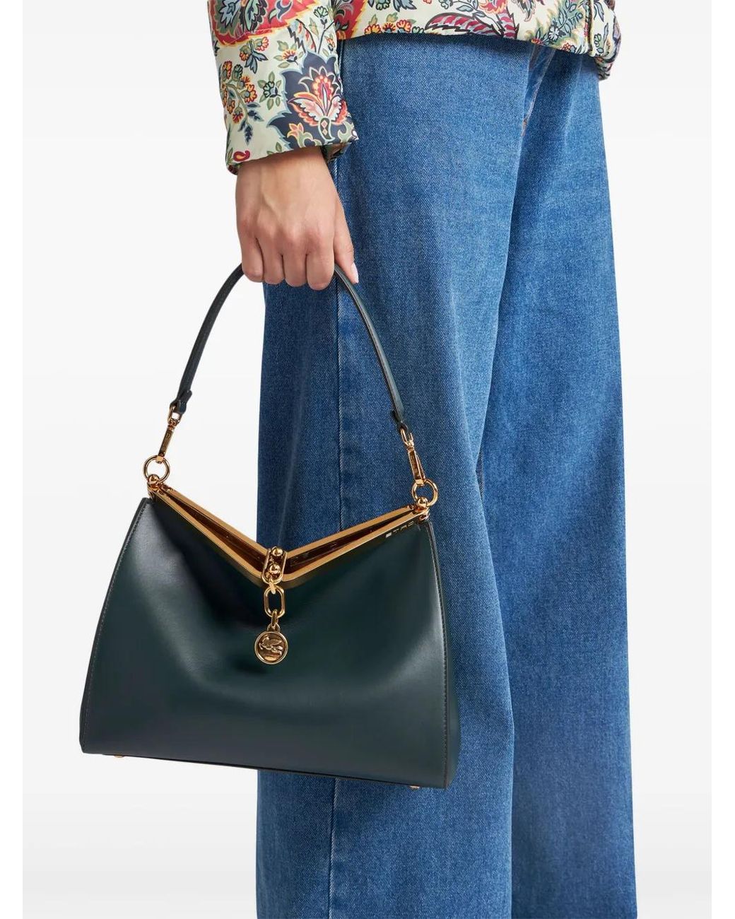 Etro Blue Medium Vela Bag