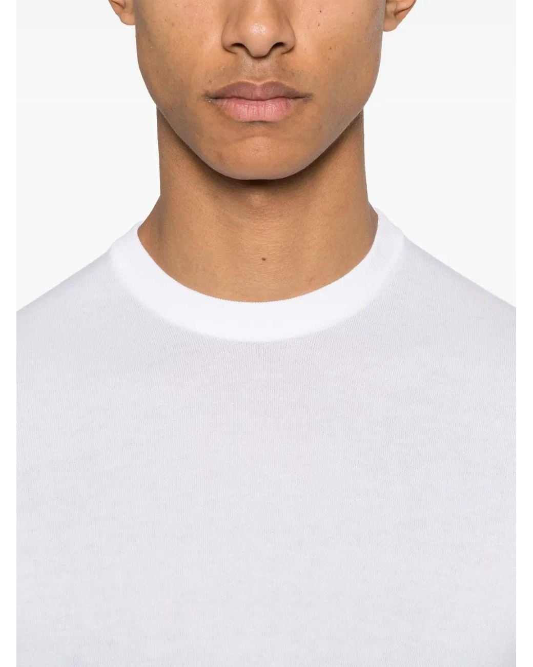 Fedeli Katoenen Sweater in het White voor heren