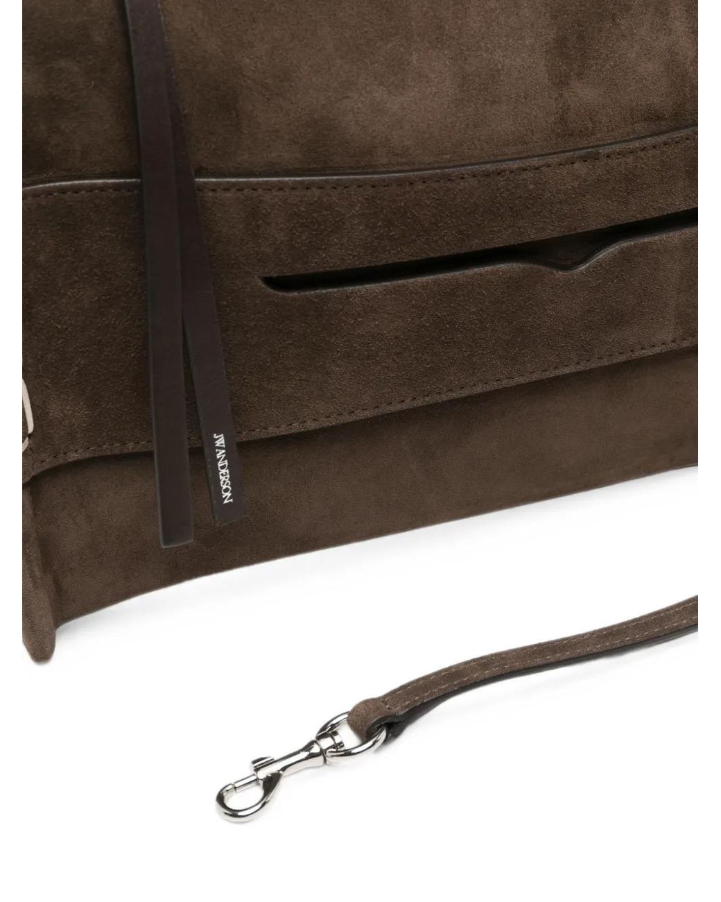 J.W. Anderson Brown Whipstitch-Detail Suede Tote Bag