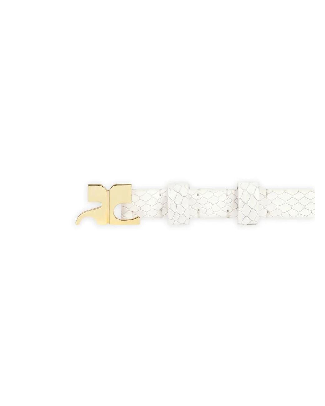 Courreges White Viper Gürtel