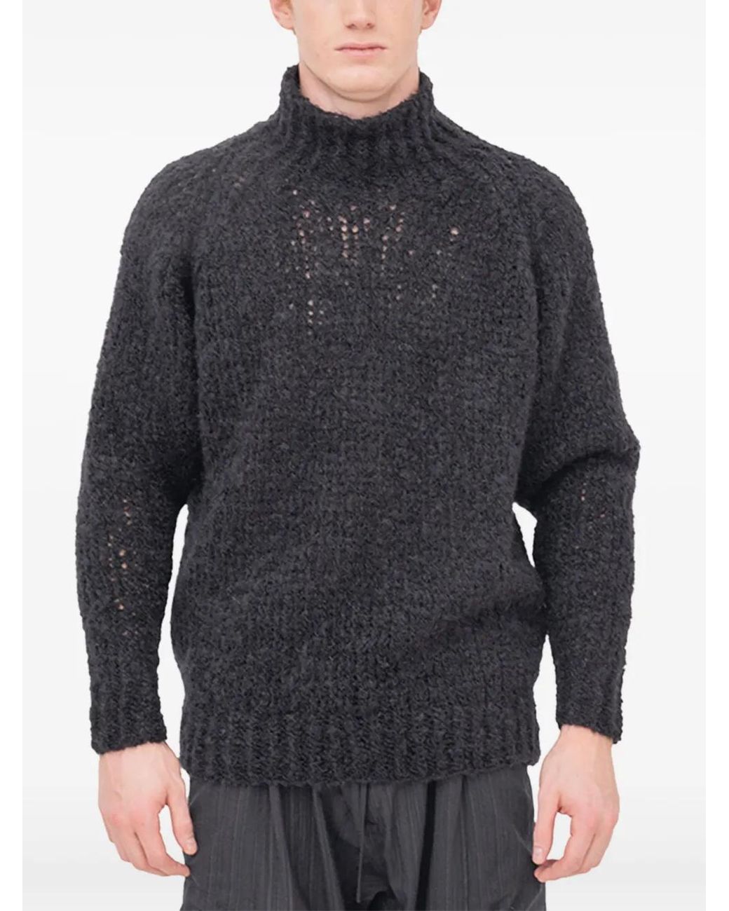 Jan Jan Van Essche Blue High-Collar Sweater for men