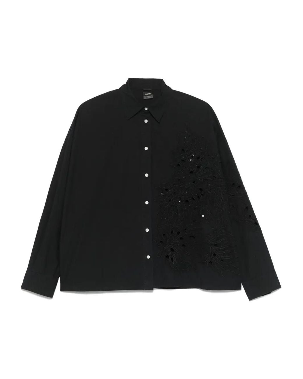 Pinko Black Bead-Embellished Shirt