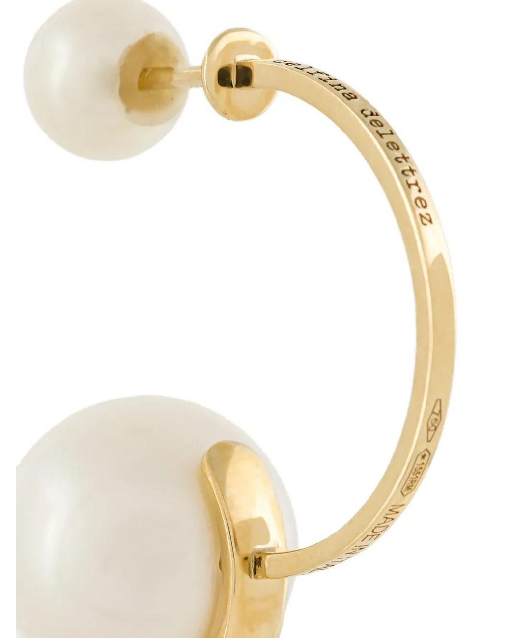 Delfina Delettrez White 'trillion' Diamond, Pearl And Topaz Earrings