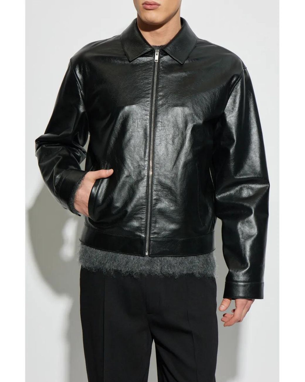Givenchy Black Leather Jacket for men