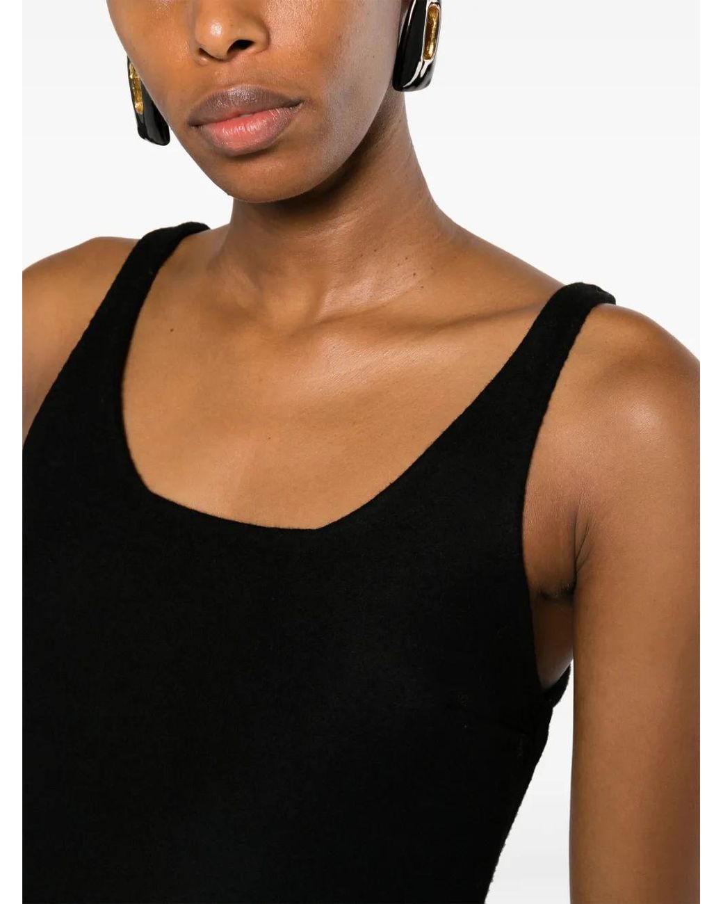 Ermanno Scervino Black Virgin Wool Cropped Top