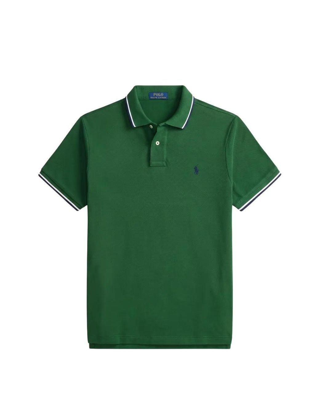 Polo Ralph Lauren Green Custom Slim Fit Mesh Polo Shirt for men