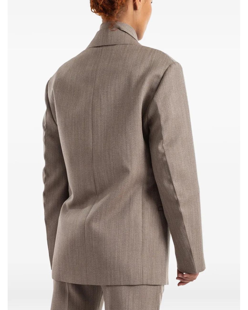 Studio Nicholson Blazer Met Gekerfde Revers in het Brown