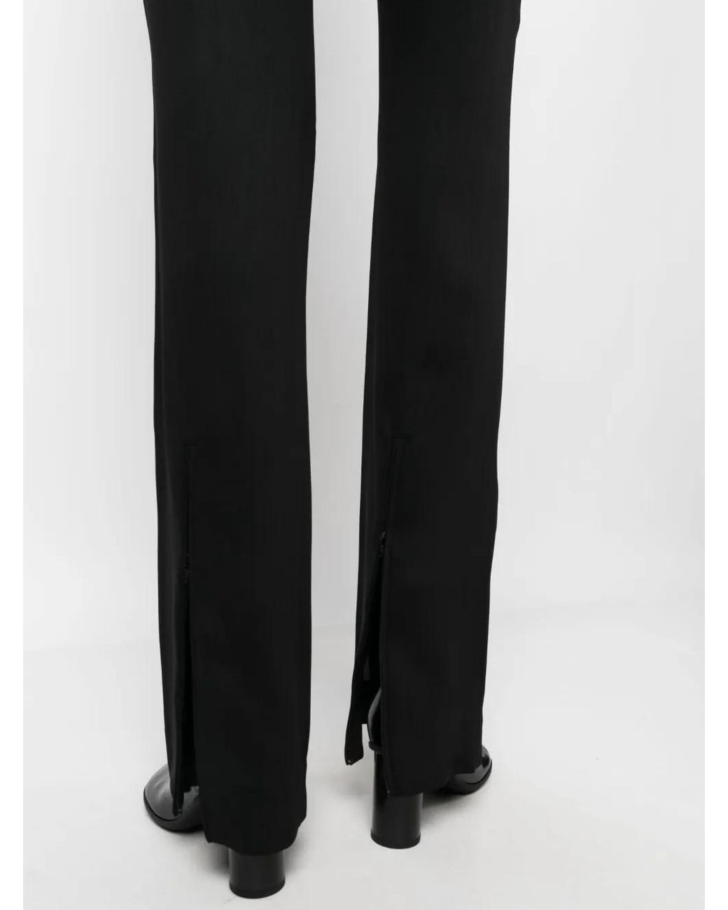 Acne Black Low-Rise Flared Trousers