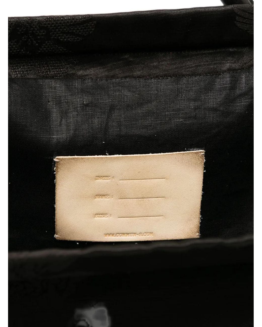 Commun's Black Floral-Jacquard Panelled Clutch Bag for men