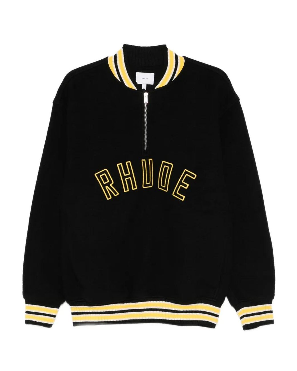 Rhude Black Zip-Up Sweatshirt for men
