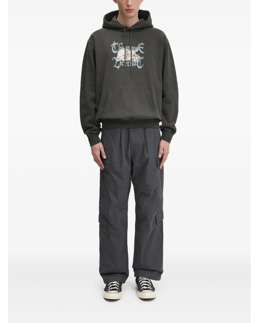 Thisisneverthat Black Multi-Pocket Cargo Trousers for men