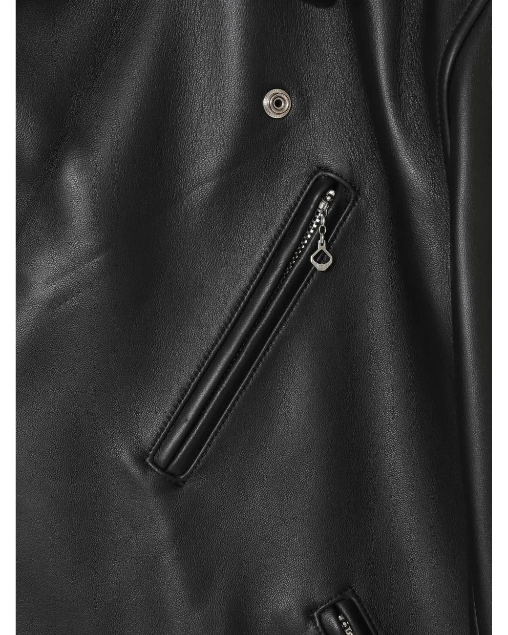 Undercover Black Leather Biker Jacket for men