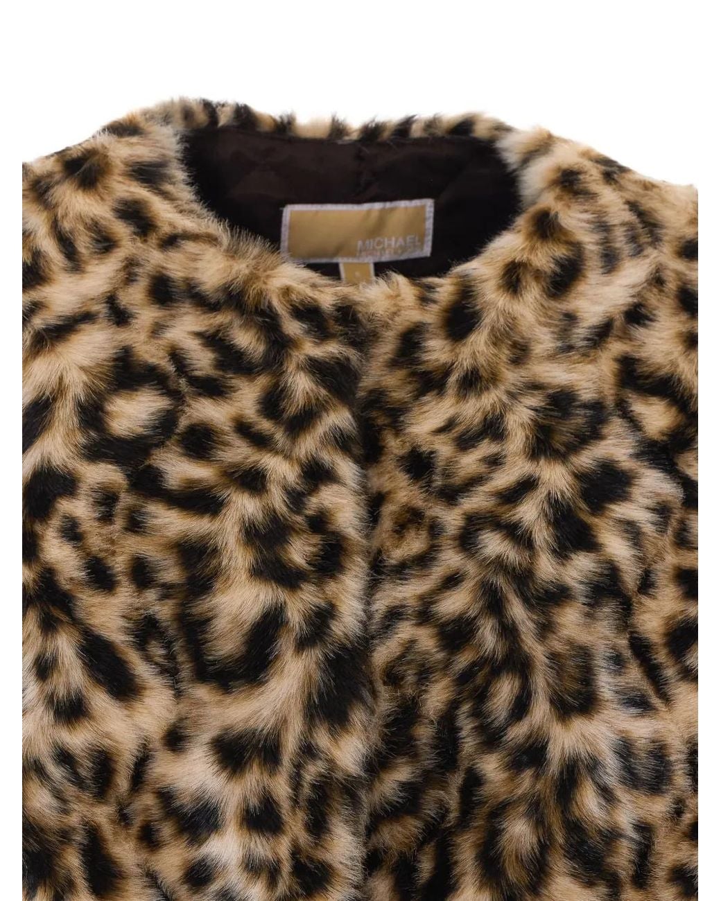 MICHAEL Michael Kors Natural Leopard Faux-Fur Coat