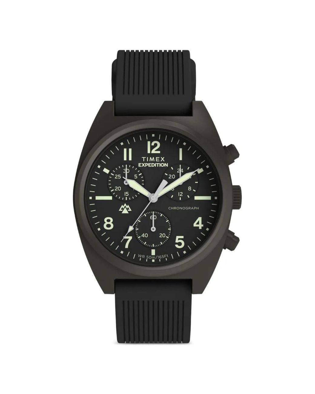 Timex Black Expedition Capstone 46Mm Chronograph Watch for men