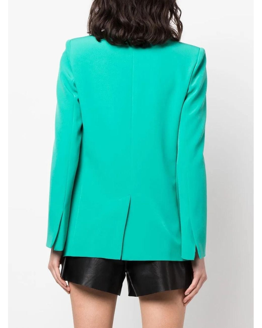 Liu Jo Green Peak-Lapels Single-Breasted Blazer