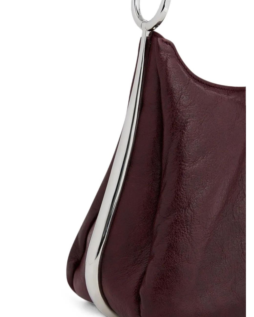Rabanne White Medium Ring Leather Shoulder Bag