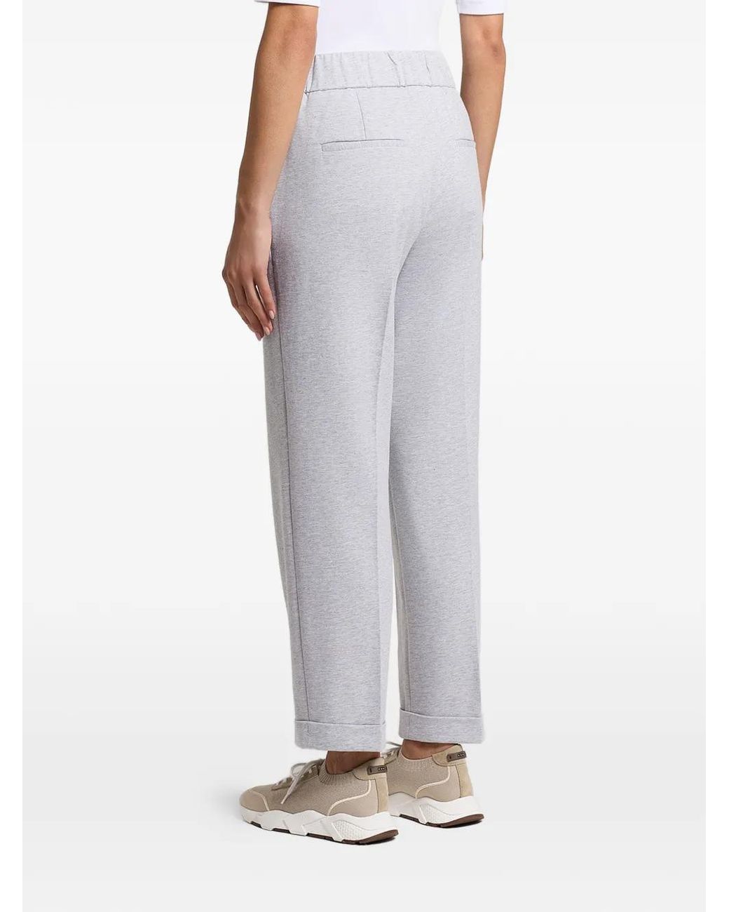 Peserico Gray Fleece Trousers