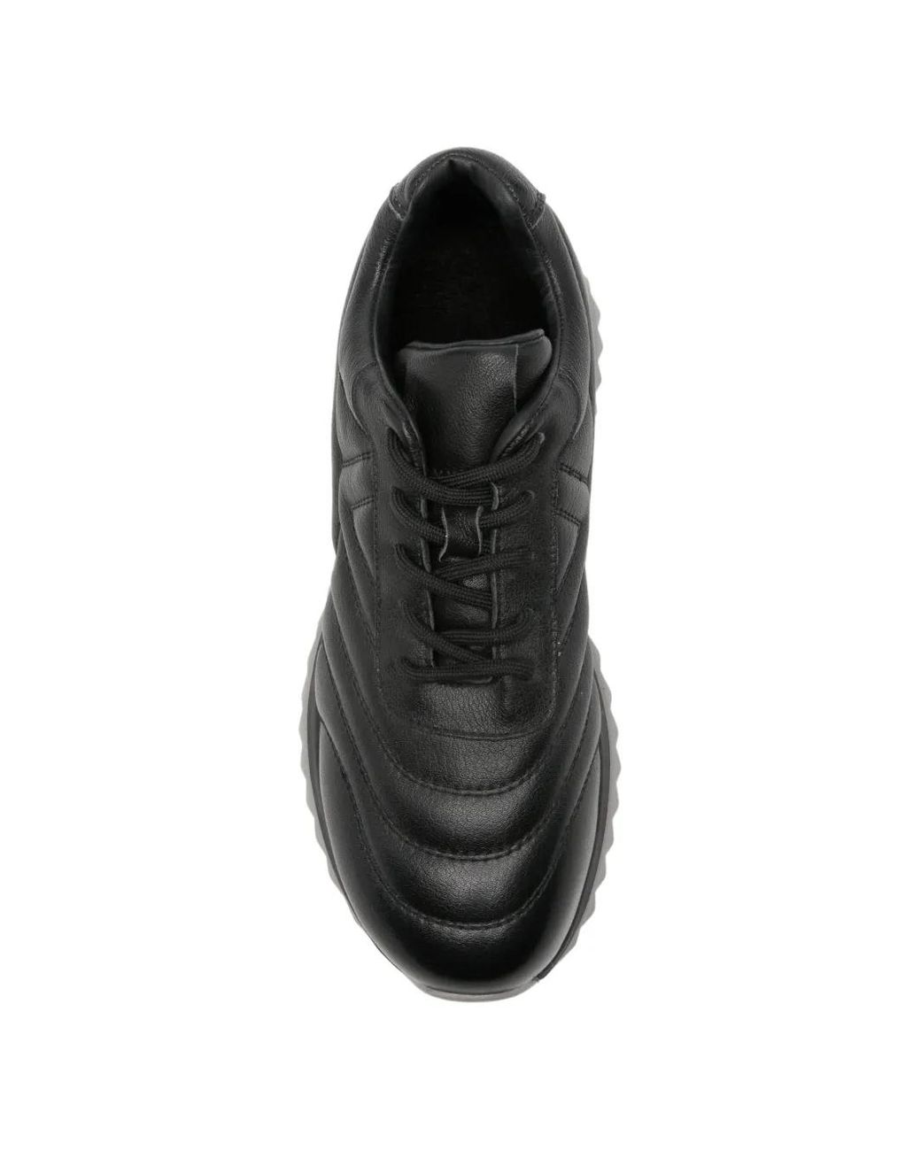 Linda Baumann Black Lace-Up Sneakers
