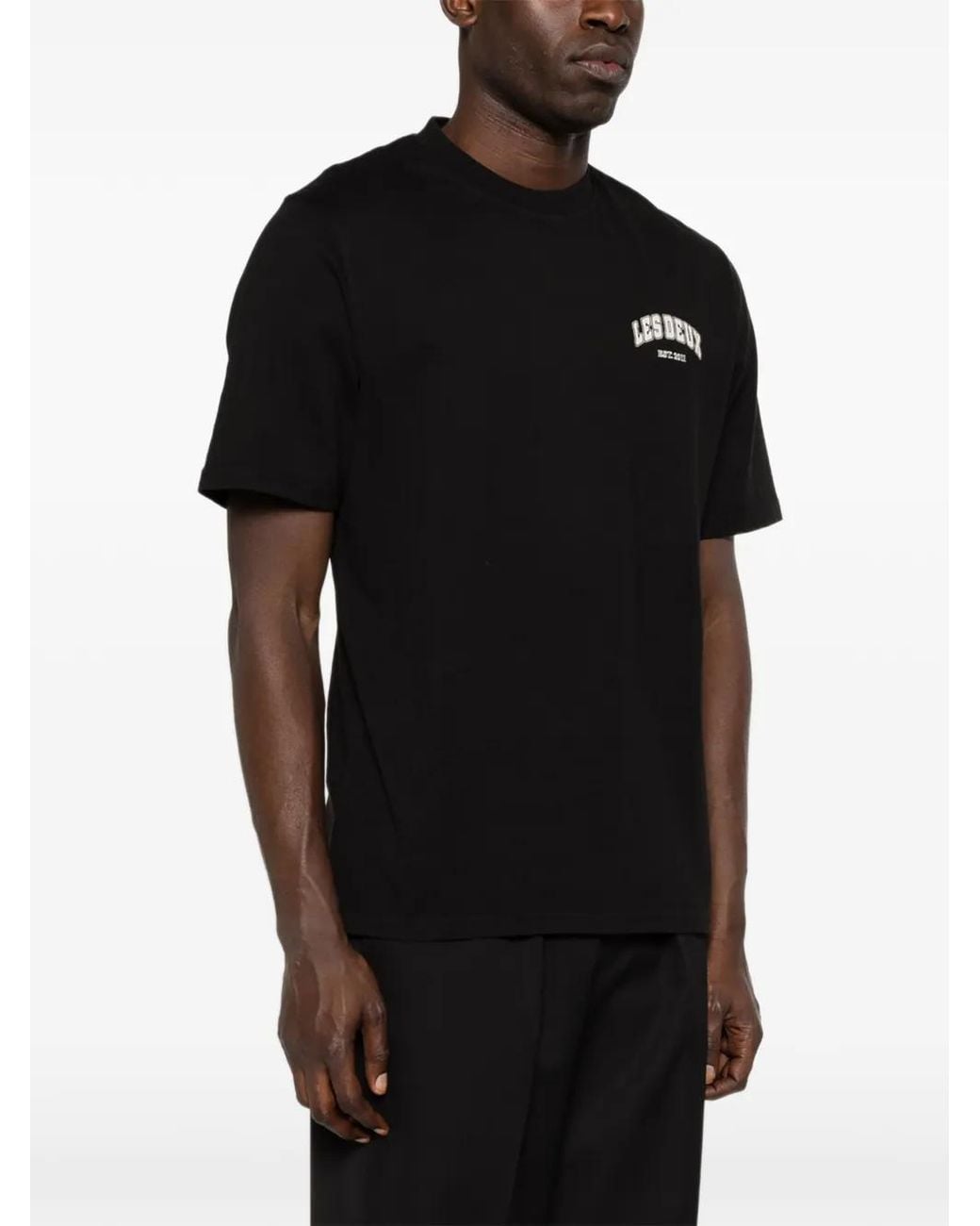 Les Deux Black Brady Logo T-Shirt for men