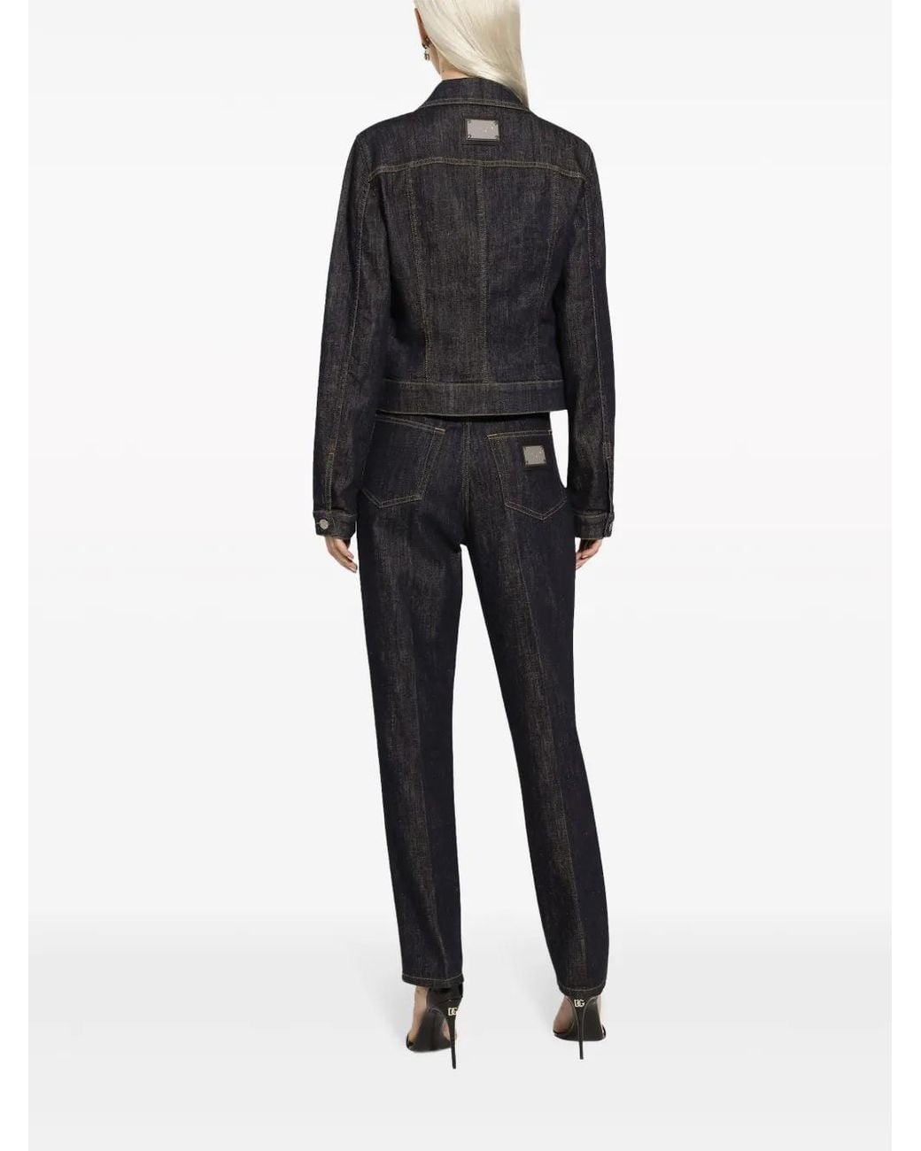 Dolce & Gabbana Blue `Flower Power` 5-Pocket Jeans