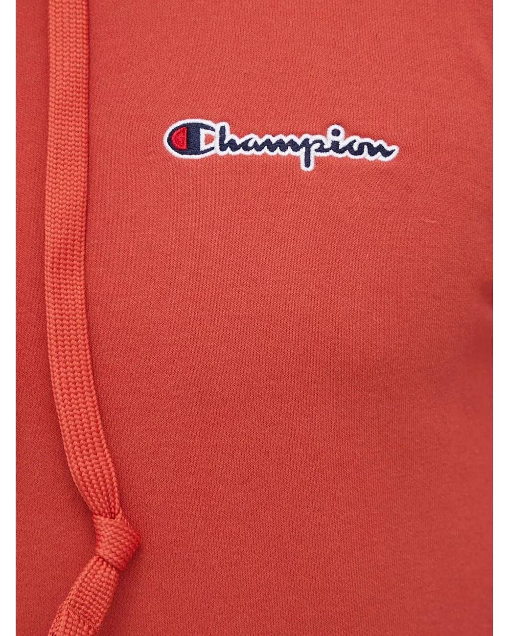 Champion Red Logo-Detail Hoodie for men