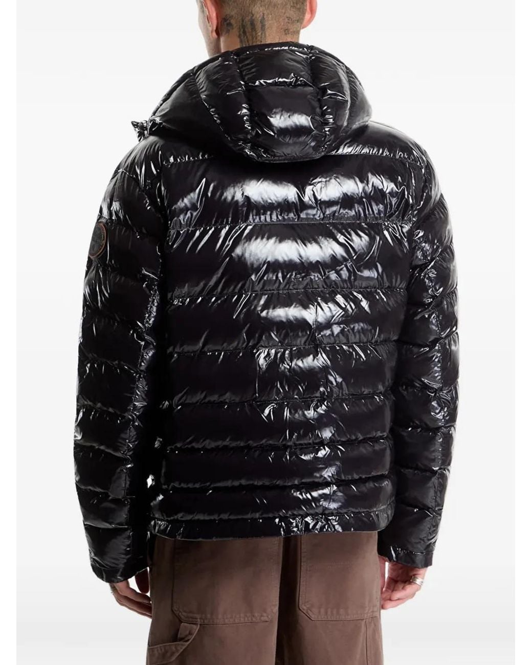 Napapijri Black A-Terez Shiny Padded Jacket for men