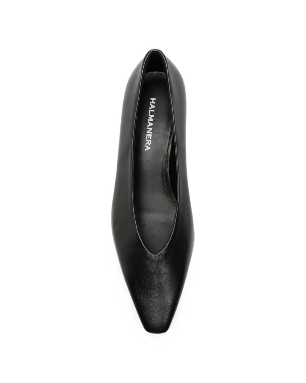 Halmanera Black Escarpins En Cuir À Bout Pointu Fern