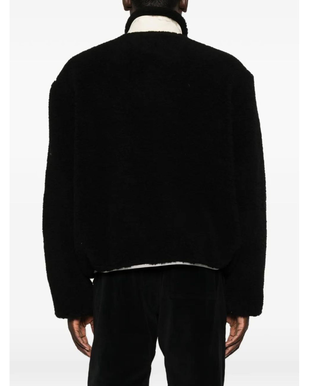 R H U D E © Black Logo-Patch Fleece Jacket for men