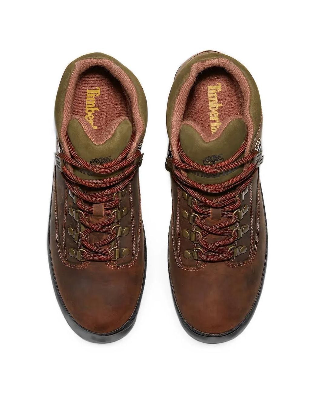 Timberland Brown Euro Hiker Lace-Up Boots for men