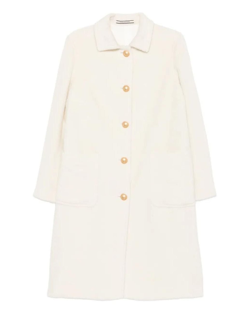Cappotto Con Bottoni di Tagliatore in White