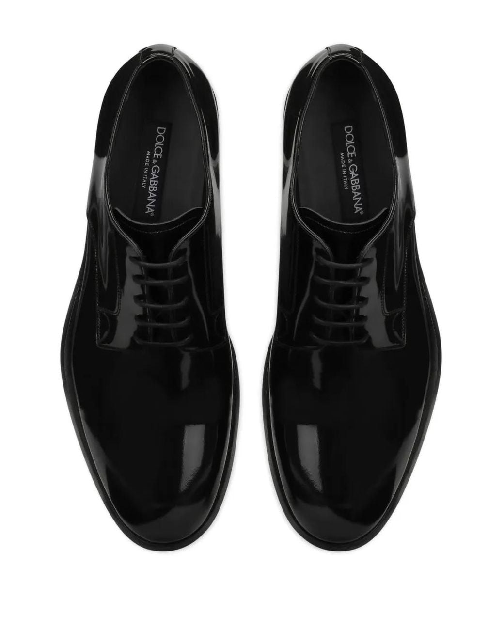 Dolce & Gabbana Black Elegant Lace-Up Derby Dress Shoes For for men
