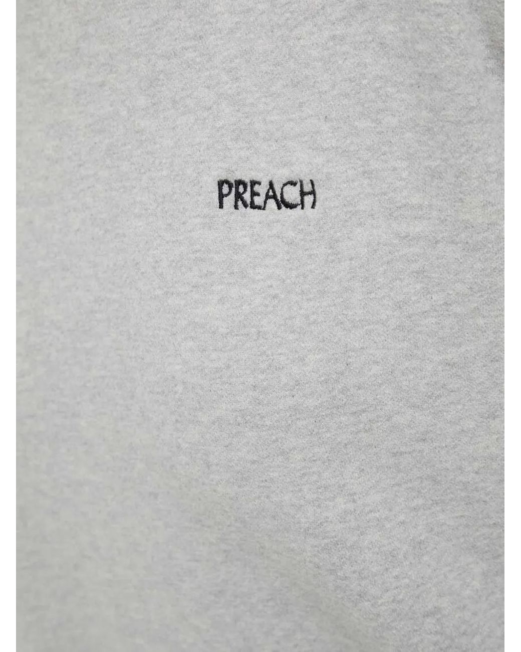 »preach« Gray Embroidered Crew-Neck Sweatshirt