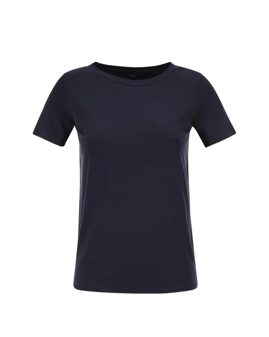 Weekend by Maxmara Blue Logo-Print Jersey T-Shirt