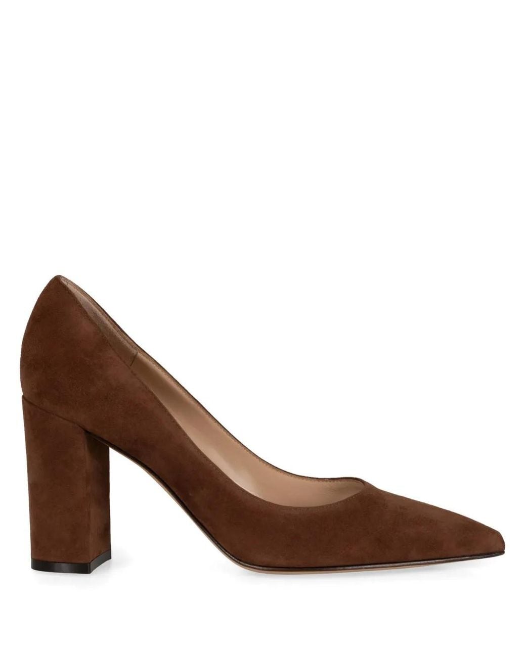 Gianvito Rossi Brown 85Mm Piper Pumps