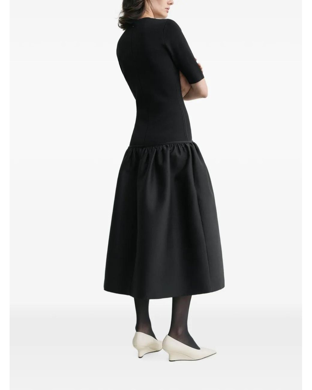 Totême Black Twinflower T-Shirt Dress Petite