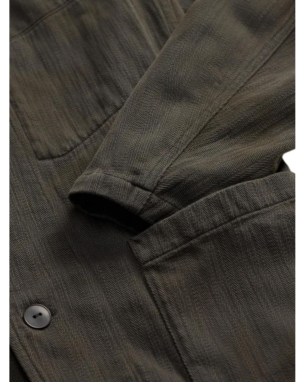 RRL Black Herringbone-Pattern Blazer for men