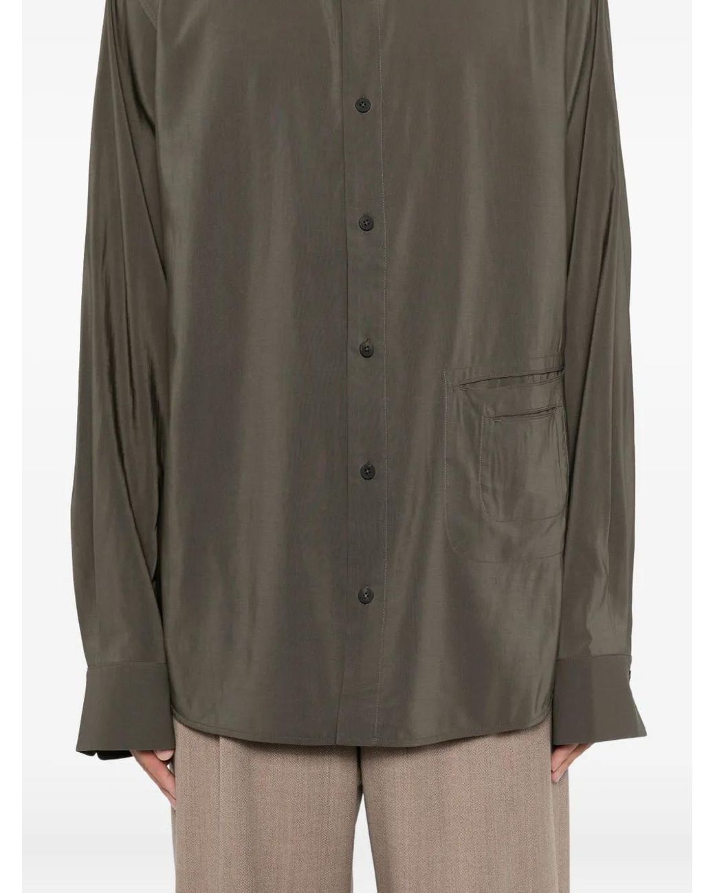 Ziggy Chen Green Long-Sleeve Shirt for men