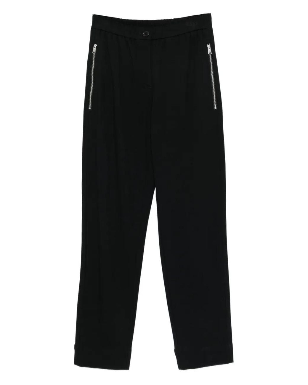 Marc O' Polo Black Elasticated-Waistband Trousers