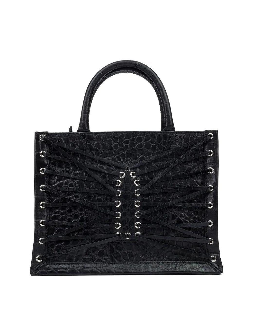 Who Decides War Black Drawstring-Detail Tote Bag for men
