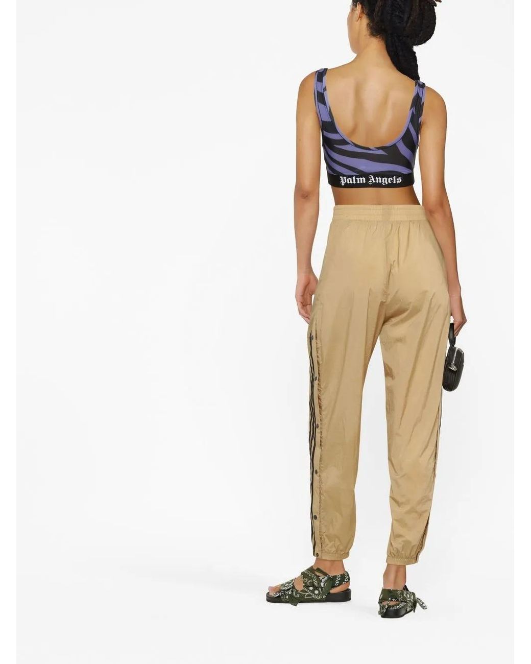 Palm Angels Blue Logo-Band Crop Top