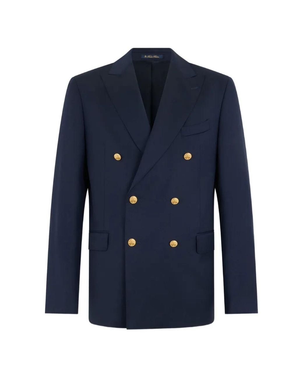 Brooks Brothers Blue Double-Breasted Virgin Wool Blazer for men