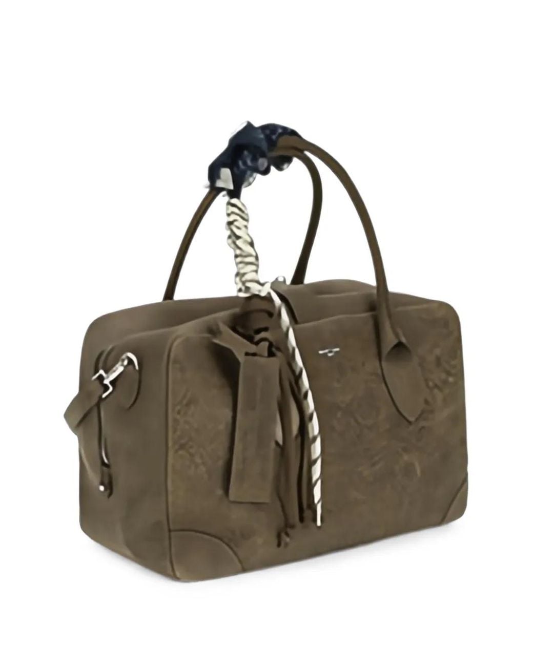 Golden Goose Deluxe Brand Metallic Medium Vita Floral-Embossed Travel Bag