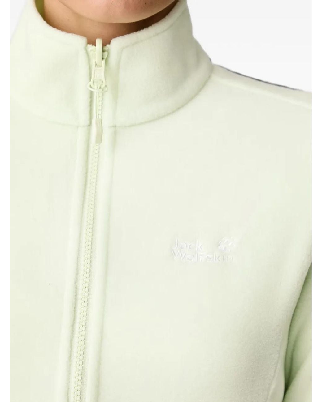 Jack Wolfskin Natural Logo-Embroidered Zip-Up Sweatshirt