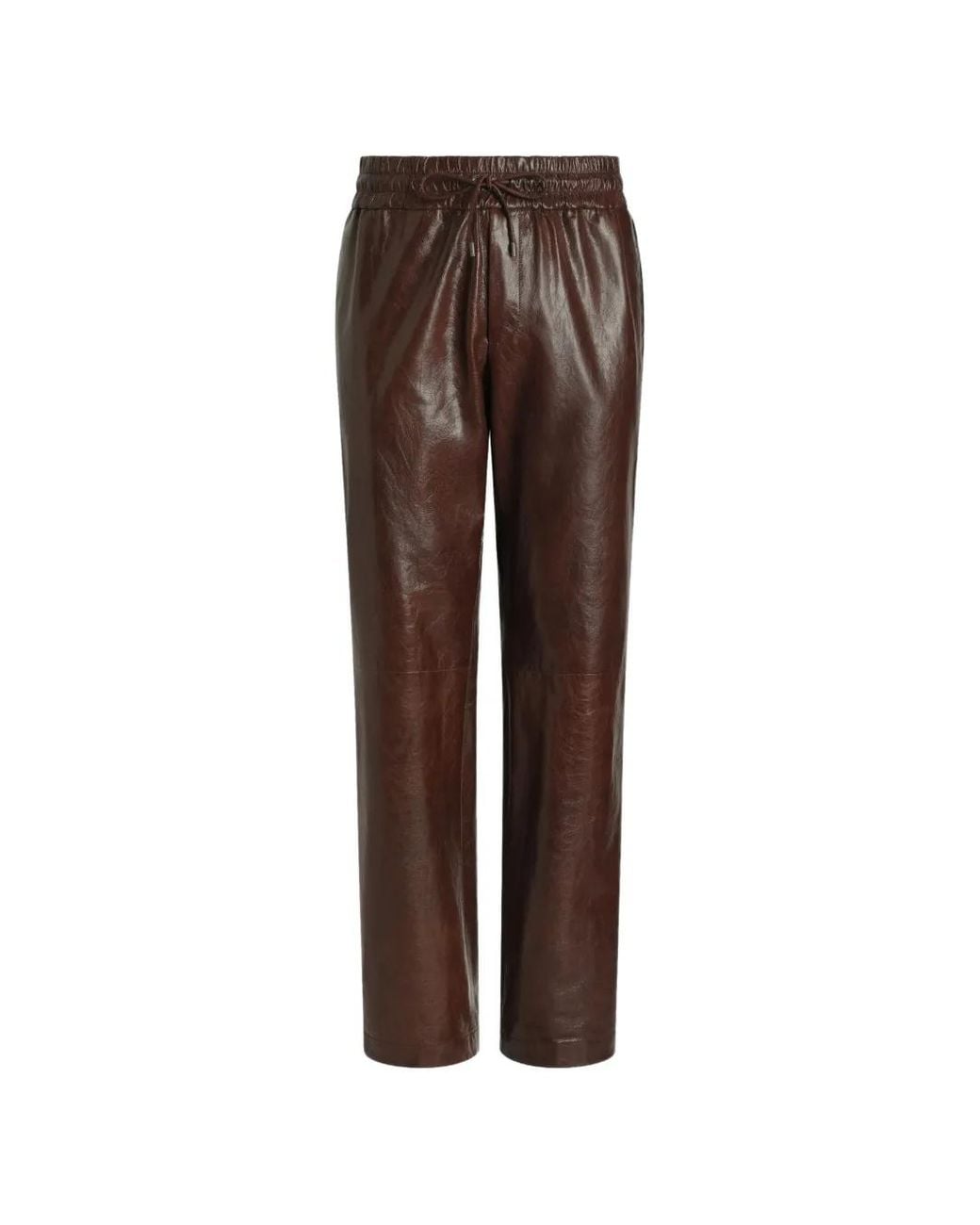 Dolce & Gabbana Brown Goatskin Jogging Trousers for men
