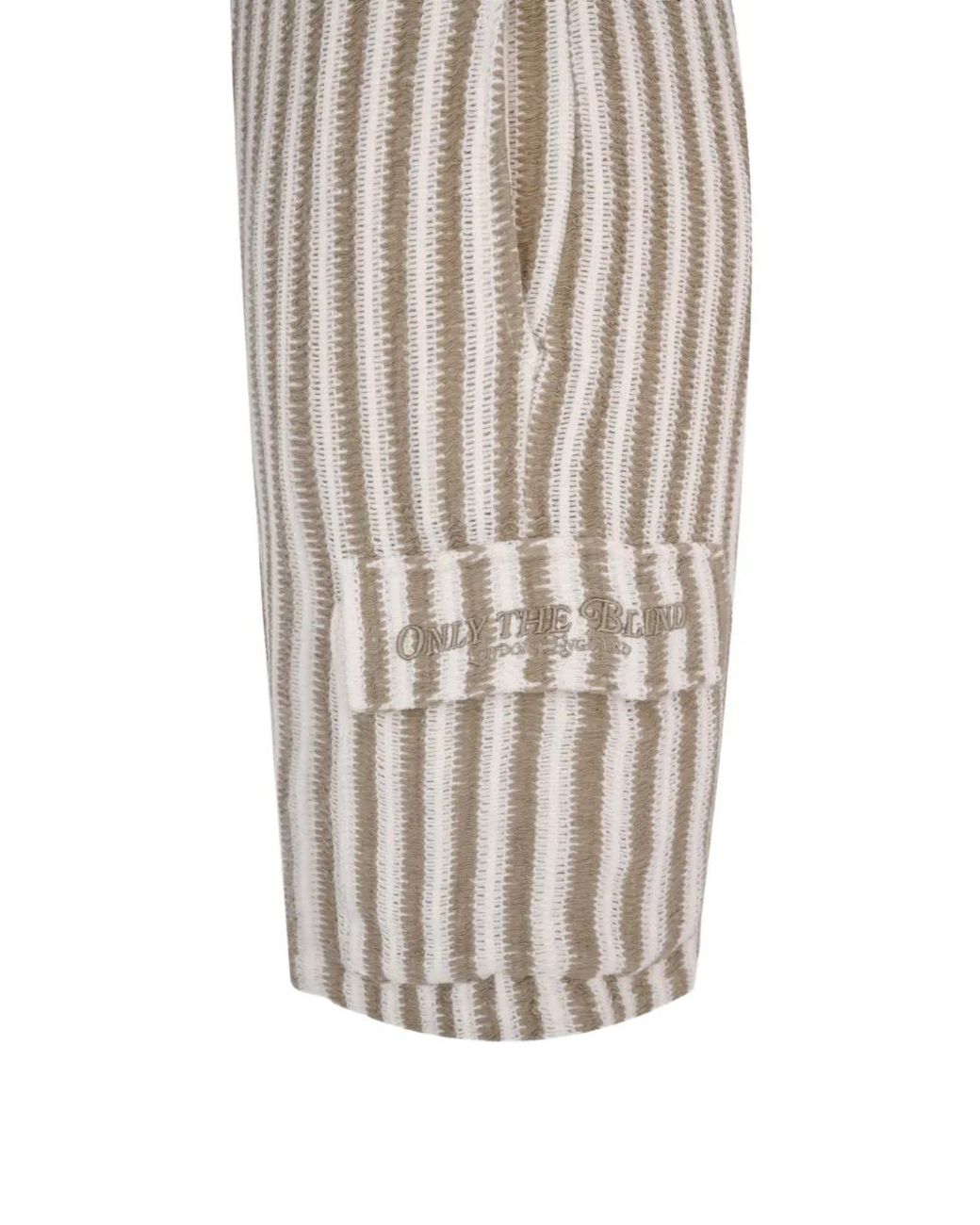 Bermudas Cargo A Rayas Only the Blind de hombre de color White