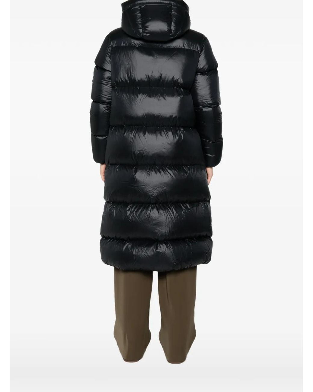 Pyrenex Black Quilted Hooded Coat