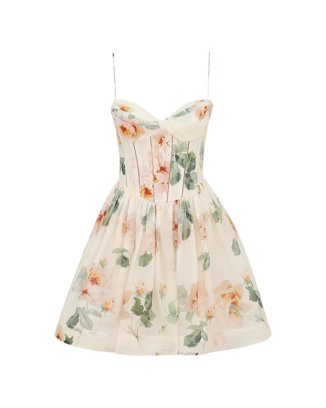 Zimmermann White Carousel Corset Mini Dress