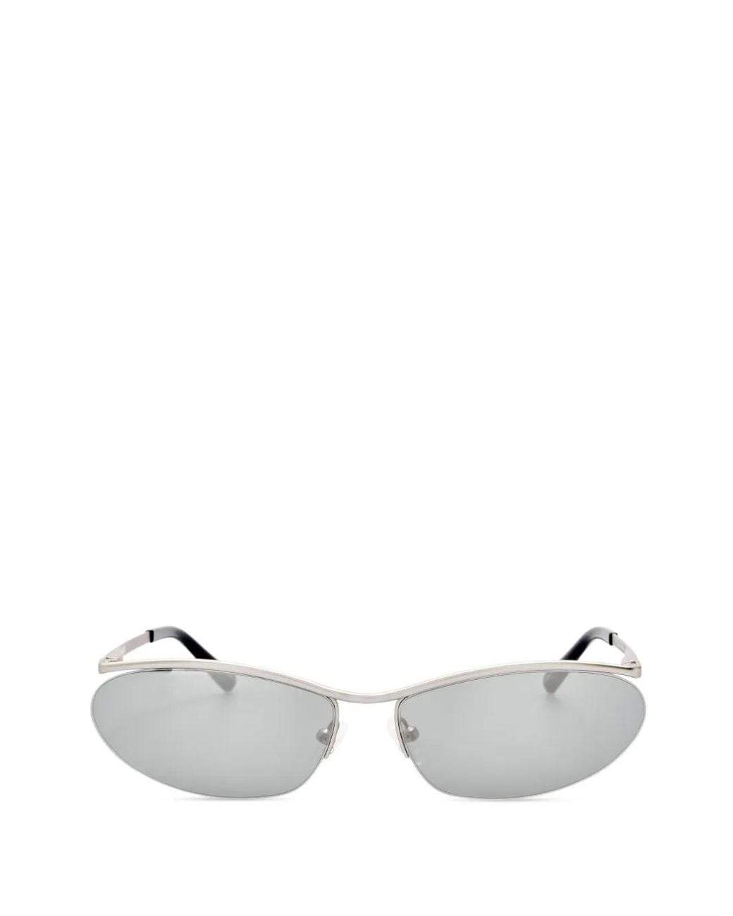 Linda Farrow White Cat-Eye Frame Sunglasses